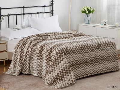 Ткань велсофт "Volna" 280 гр/м2 (001-VLN, Зиг-заг, Коричневый)