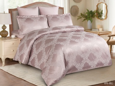 КПБ Cleo "Royal Jacquard" дуэт 150*215*2 230*250*1(±5) 50*70*2+5см(±2) 70*70*2(±2) (41/031-RG, Узоры, Розовый)