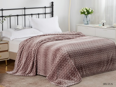 Ткань велсофт "Volna" 280 гр/м2 (005-VLN, Зиг-заг, Коричневый)