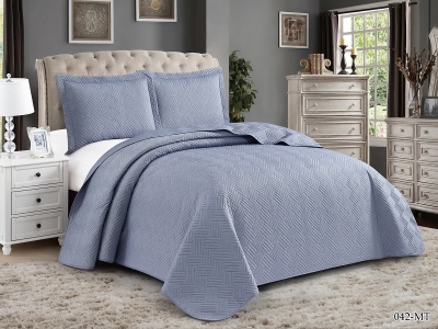 Покрывало Cleo "MUSCAT" 230*250 50*70+5см*2 (230/042-MT, Однотонное,Синий)