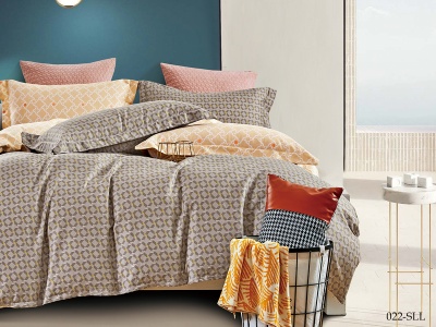 КПБ Cleo сатин набивной "Satin euro max" двуспальный 175*215*1 200*220*1(±5) 50*70*2(±2) (22/022-SLL, Узоры, Мультиколор)