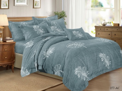 КПБ Cleo полисатин "Art Color" полуторный 145*215*1 150*220*1(±5) 70*70*2(±2) (15/277-AC, Листья, Зеленый) КПБ Cleo полисатин "Art Color" полуторный 145*215*1 150*220*1(±5) 70*70*2(±2) (15/277-AC, Листья, Зеленый)