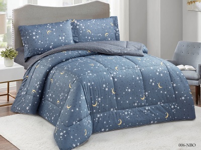 КПБ CLEO сатин "Notte Bianca" с одеялом евро 200*220*1 230*250*1 50*70*2(±2) (32/006-NBO, Звезды, Серый)