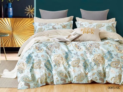 КПБ Cleo сатин набивной "Satin de Luxe" полуторный 150*210*1 160*230*1(±5) 70*70*2(±2) (15/0085-SK, Орнамент, Мультиколор) КПБ Cleo сатин набивной "Satin de Luxe" полуторный 150*210*1 160*230*1(±5) 70*70*2(±2) (15/0085-SK, Орнамент, Мультиколор)