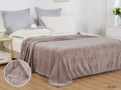 Плед CL HOME "Bellini" велсофт двуспальный 180*200 (180/005-BEL, Узоры, Коричневый)