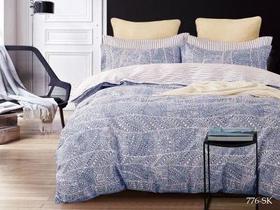 КПБ Cleo сатин набивной "Satin de Luxe" полуторный 150*210*1 160*230*1(±5) 70*70*2(±2) (15/776-SK, Узоры, Голубой) КПБ Cleo сатин набивной "Satin de Luxe" полуторный 150*210*1 160*230*1(±5) 70*70*2(±2) (15/776-SK, Узоры, Голубой)