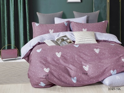 КПБ Cleo сатин набивной "Satin de Luxe" полуторный 150*210*1 160*230*1(±5) 70*70*2(±2) (15/1049-SK, Оригинальное, Мультиколор)