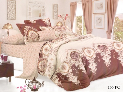 КПБ Cleo Поплин "Pure Cotton" евро 200*220*1 220*240*1(±5) 50*70*2(±2) 70*70*2(±2) в ПВХ (31/166-PC, Узоры, Бежевый)