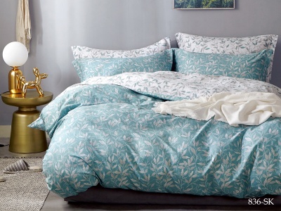 КПБ Cleo сатин набивной "Satin de Luxe" полуторный 150*210*1 160*230*1(±5) 50*70*2(±2) (16/836-SK, Листья, Мультиколор) КПБ Cleo сатин набивной "Satin de Luxe" полуторный 150*210*1 160*230*1(±5) 50*70*2(±2) (16/836-SK, Листья, Мультиколор)