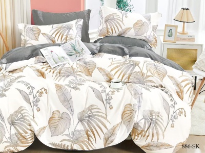 КПБ Cleo сатин набивной "Satin de Luxe" полуторный 150*210*1 160*230*1(±5) 70*70*2(±2) (15/886-SK, Растения, Мультиколор) КПБ Cleo сатин набивной "Satin de Luxe" полуторный 150*210*1 160*230*1(±5) 70*70*2(±2) (15/886-SK, Растения, Мультиколор)