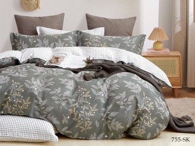 КПБ Cleo сатин набивной "Satin de Luxe" полуторный 150*210*1 160*230*1(±5) 70*70*2(±2) (15/755-SK, Ветви, Мультиколор) КПБ Cleo сатин набивной "Satin de Luxe" полуторный 150*210*1 160*230*1(±5) 70*70*2(±2) (15/755-SK, Ветви, Мультиколор)
