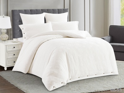КПБ Cleo "Organic Cotton" двуспальный 180*215*1 180*200*25 50*70*2 70*70*2 (21/001-OC, Однотонное, Белый)