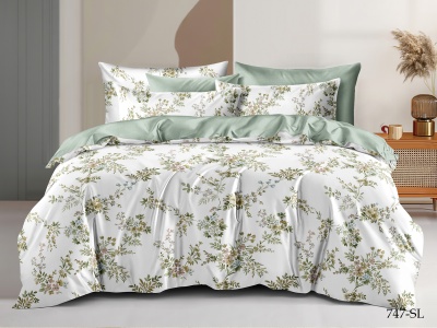 Ткань сатин набивной b-220 "Satin lux" 115 ± 5 гр/м2 (747-sl(A), Растения, Мультиколор)