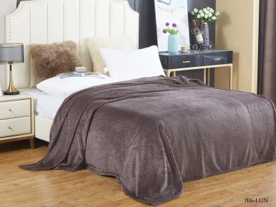 Плед Cleo "Luna" полуторный 150*200 в атласной ленте (150/006-LUN/LA, Оригинальное, Коричневый)