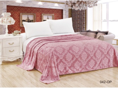 Плед Cleo "Parma" велсофт полуторный 150*200 (150/042-OP, Узоры, Розовый)