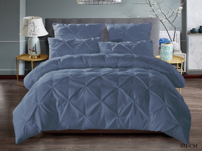 КПБ Cleo микросатин "Casa Mare" двуспальный 180*215*1 180*200*25(±5) 50*70*2(±2)70*70*2(±) в коробке (21/031-CM, Однотонное, Синий)