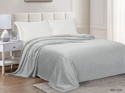 Плед CL HOME «Virginia» велсофт полуторный 150*200 в атласной ленте  (150/002-ODN/LA, Однотонный, Мультиколор)