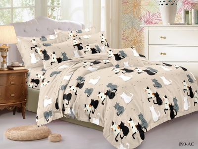 КПБ Cleo полисатин "Art Color" полуторный 145*215*1 150*220*1(±5) 70*70*2(±2) (15/090-AC, Животные, Бежевый) КПБ Cleo полисатин "Art Color" полуторный 145*215*1 150*220*1(±5) 70*70*2(±2) (15/090-AC, Животные, Бежевый)