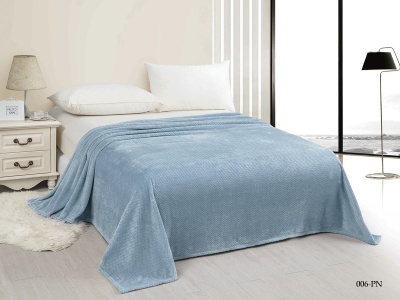 Плед Cleo "Pinoli" велсофт полуторный 150*200 (150/006-PN, Оригинальное, Голубой)