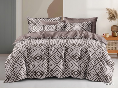 Ткань сатин набивной b-220 "Satin lux" 115 ± 5 гр/м2 (748-sl(A), Оригинальное, Бежевый)