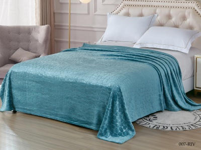Плед Cleo "Riviera" велсофт полуторный 150*200 (150/007-RIV, Однотонное, Зеленый)