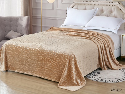 Плед Cleo "Riviera" велсофт полуторный 150*200 (150/001-RIV, Однотонное, Коричневый)