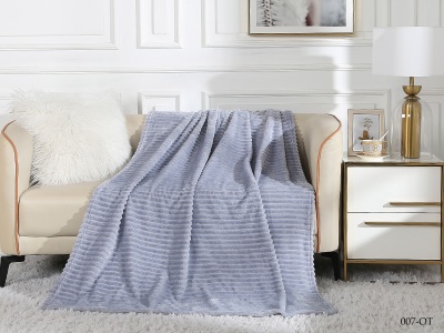 Плед Cleo "Orrizonte" велсофт полуторный 150*200 (150/007-OT, Полоска, Серый)