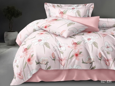 Ткань сатин "Egyptian cotton" b-250 130 ± 5 гр/м2 (027-EH(A), Цветы, Розовый)