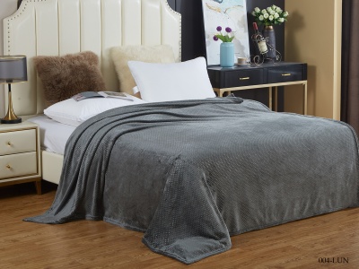 Плед Cleo "Luna" полуторный 150*200 в атласной ленте (150/004-LUN/LA, Оригинальное, Серый)