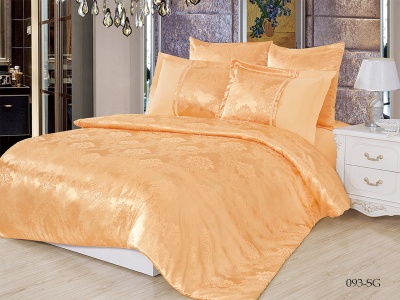 КПБ Cleo "Satin Jacquard" дуэт 150*215*2 230*250*1(±5) 50*70*2+5см(±2) 70*70*2(±2) (41/093-SG, Узоры, Желтый)
