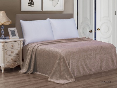 Плед CL HOME "Pinoli" велсофт полуторный 150*200 в кольце ПВХ (150/015-PN/CL, Узоры, Коричневый)