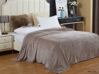 Плед Cleo "Luna" полуторный 150*200 в атласной ленте (150/003-LUN/LA, Оригинальное, Бежевый)