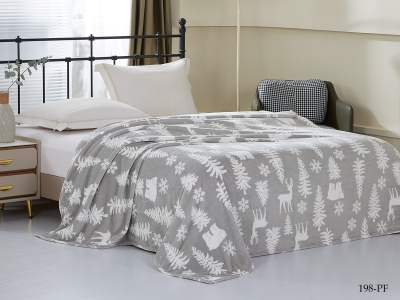 Плед Cleo "California" велсофт полуторный 150*200 (150/198-pf, Животные, Серый)