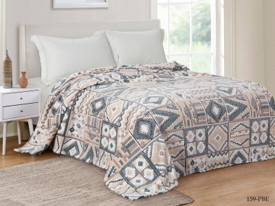 Плед Cleo "Bamboo" 190гр полуторный 150*200 микрофибра 100% в сумке ПВХ (150/159-pbe, Орнамент, Мультиколор)