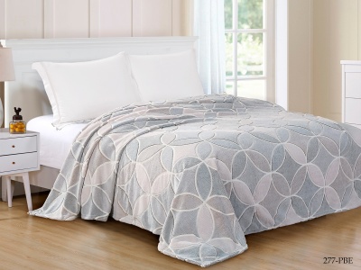 Плед CL HOME "BAMBOO"  полуторный 150*200 микрофибра 100% в атласной ленте (150/277-pbe/LA, Геометрия, Мультиколор)