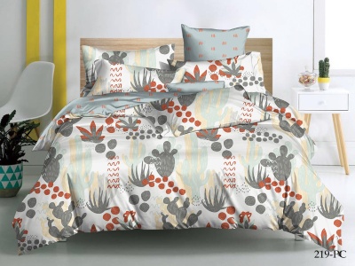 Ткань Поплин "Pure cotton" 120 ± 5 гр/м2 хлопок 100% (219-PC(A), Растения, Мультиколор)