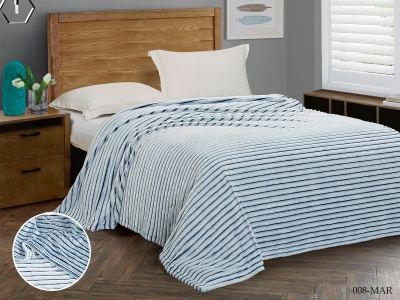 Плед Cleo "Marmari" велсофт полуторный 150*200 (150/008-MAR, Полоска, Синий) Плед Cleo "Marmari" велсофт полуторный 150*200 (150/008-MAR, Полоска, Синий)