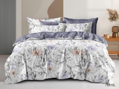 Ткань сатин набивной b-220 "Satin lux" 115 ± 5 гр/м2 (741-sl(B), Цветы, Мультиколор)