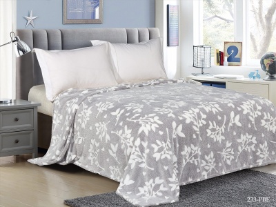 Ткань велсофт "Bamboo" 190 гр/м2 (233-PBE, Ветви, Серый)