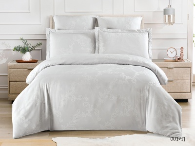 КПБ Cleo "Tencel Jacquard" двуспальный 180*210 230*250*1(±5) 50*70+5*2(±2) 70*70*2(±2) (21/001-TJ, Узоры, Серый)