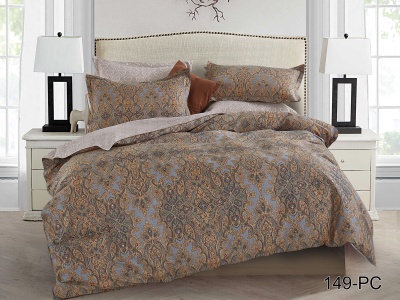 КПБ Cleo Поплин "Pure Cotton" двуспальный 175*215*1 200*220*1(±5) 70*70*2(±2) в ПВХ (20/149-PC, Узоры, Коричневый)