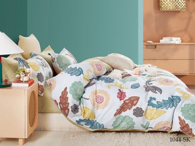 КПБ Cleo сатин набивной "Satin de Luxe" полуторный 150*210*1 160*230*1(±5) 70*70*2(±2) (15/1044-SK, Растения, Мультиколор) КПБ Cleo сатин набивной "Satin de Luxe" полуторный 150*210*1 160*230*1(±5) 70*70*2(±2) (15/1044-SK, Растения, Мультиколор)