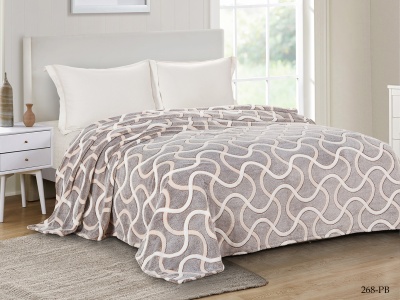 Ткань велсофт "Bamboo" 260 гр/м2 (268-pb, Узоры, Коричневый)