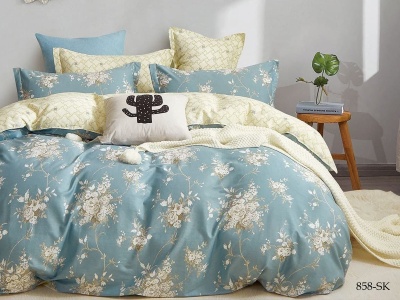 Ткань сатин набивной "Satin de' lux" 120 ± 5 гр/м2 (858-sk(A), Цветы, Мультиколор)