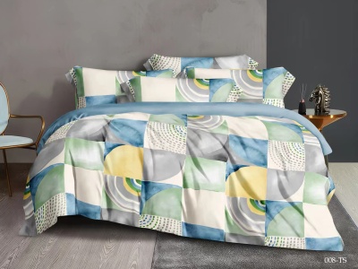 КПБ Cleo тенсель "Soft Tencel" полуторный 150*210*1 160*230*1(±5) 50*70+8*2 (16/008-TS, Оригинальное, Мультиколор)