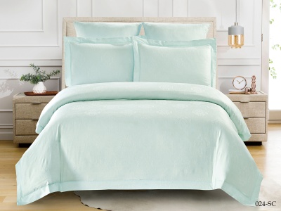 КПБ Cleo "Soft Cotton" двуспальный 180*215+6,5*1 230*250*1 50*70+6,5*2(±2) 70*70*2(±2) (21/024-SC, Узоры, Голубой)