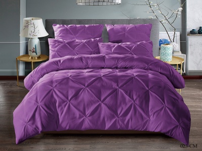 КПБ Cleo микросатин "Casa Mare" двуспальный 180*215*1 180*200*25(±5) 50*70*2(±2)70*70*2(±) в коробке (21/023-CM, Однотонное, Фиолетовый)
