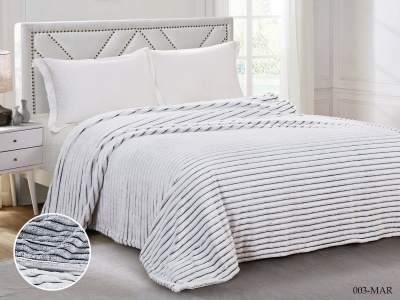 Ткань велсофт "Marmari" 330 гр/м2 (003-MAR, Полоска, Черный)