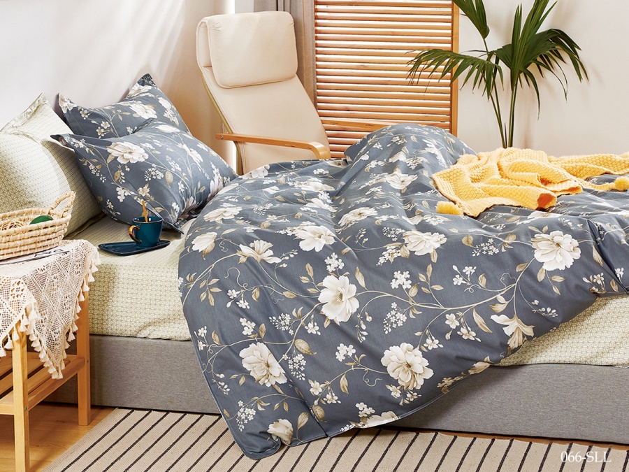 КПБ Cleo сатин набивной "Satin euro max" двуспальный 175*215*1 200*220*1(±5) 50*70*2(±2) (22/066-SLL, Цветы, Мультиколор)