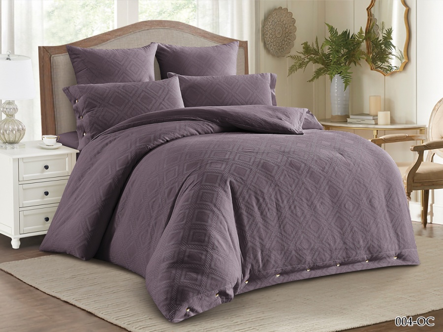 КПБ Cleo "Organic Cotton" евро 200*220*1 180*200*25 50*70*2 70*70*2 (31/004-OC, Однотонное, Серый)